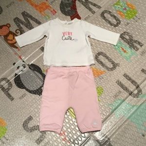 Absorba Paris Baby Girl outfit set 0-3 months